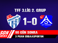 90 Gün Sonra 3 Puan Erbaaspor’un
