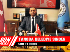 Tanoba Belediye’sinden 500 TL Burs