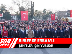 Binlerce Erbaa’lı Şehitler İçin Yürüdü